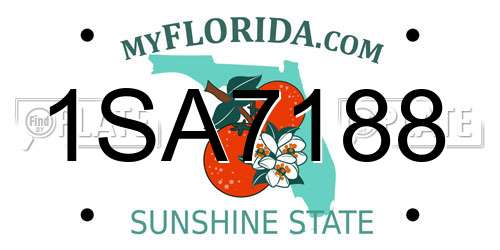 1SA7188 Florida License Plate