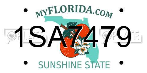 1SA7479 Florida License Plate