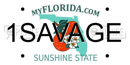 1SAVAGE Florida License Plate