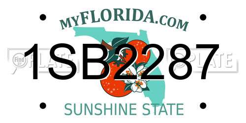1SB2287 Florida License Plate