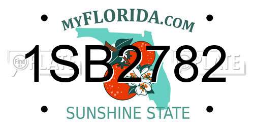 1SB2782 Florida License Plate