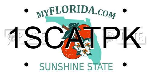 1SCATPK Florida License Plate