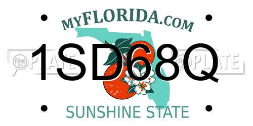 1SD68Q Florida License Plate