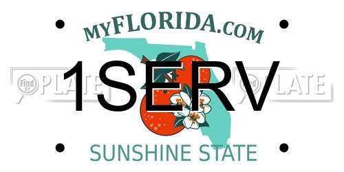 1SERV Florida License Plate