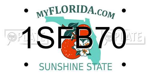 1SFB70 Florida License Plate