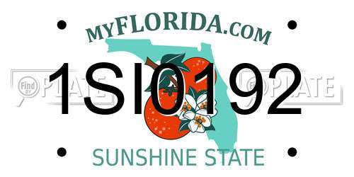1SI0192 Florida License Plate