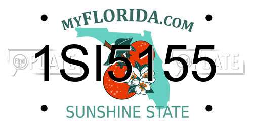 1SI5155 Florida License Plate
