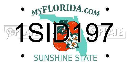 1SID197 Florida License Plate