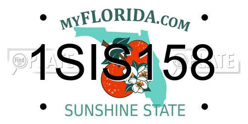 1SIS158 Florida License Plate
