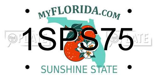 1SPS75 Florida License Plate