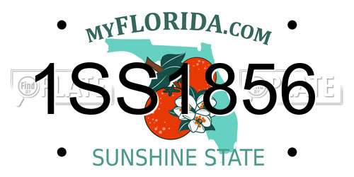1SS1856 Florida License Plate