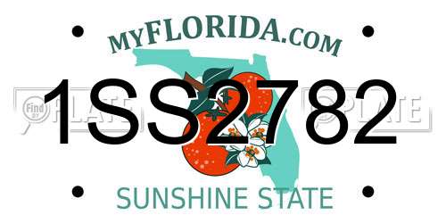 1SS2782 Florida License Plate