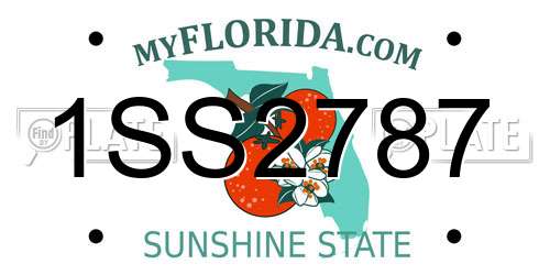1SS2787 Florida License Plate