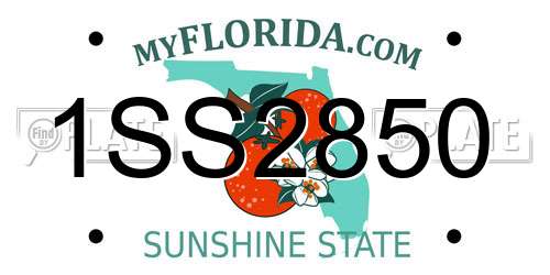 1SS2850 Florida License Plate