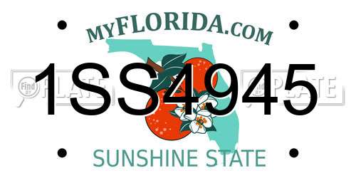 1SS4945 Florida License Plate