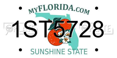 1ST5728 Florida License Plate