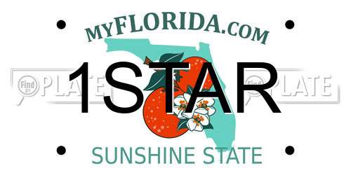 1STAR Florida License Plate