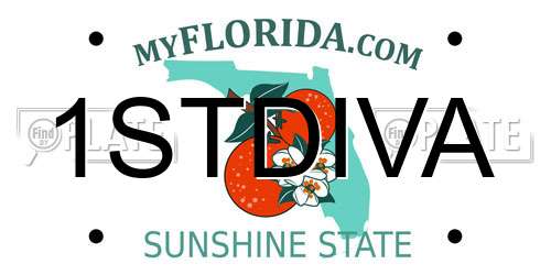 1STDIVA Florida License Plate