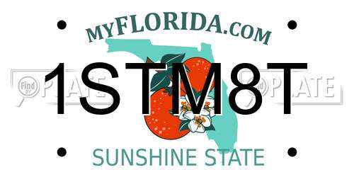 1STM8T Florida License Plate