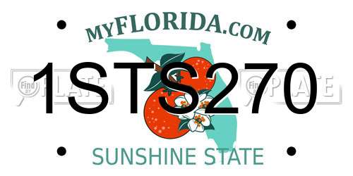1STS270 Florida License Plate