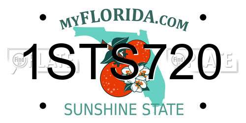 1STS720 Florida License Plate