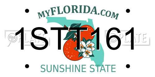 1STT161 Florida License Plate