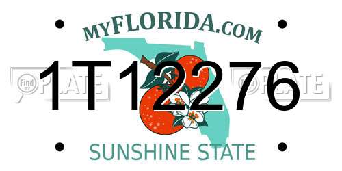 1T12276 Florida License Plate