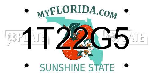 1T22G5 Florida License Plate