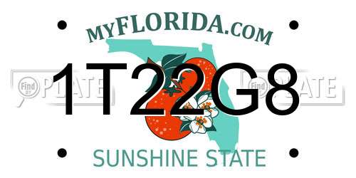 1T22G8 Florida License Plate