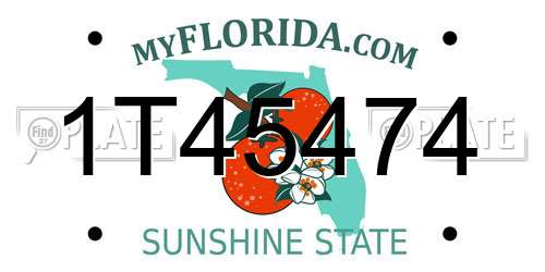 1T45474 Florida License Plate