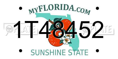 1T48452 Florida License Plate