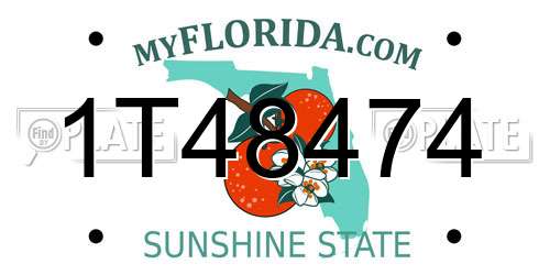 1T48474 Florida License Plate