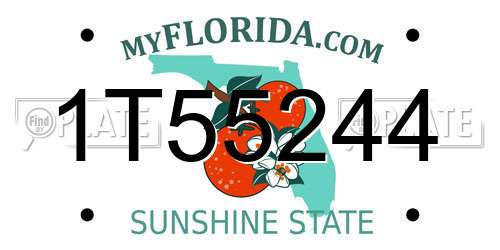 1T55244 Florida License Plate
