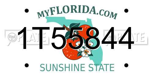 1T55844 Florida License Plate