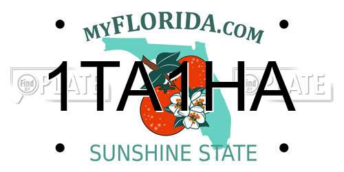 1TA1HA Florida License Plate