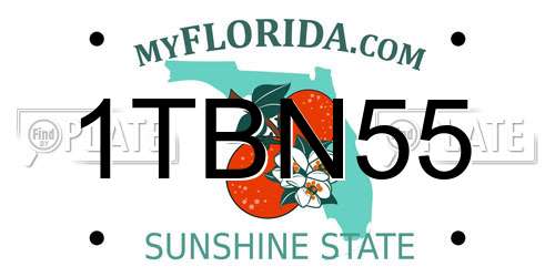 1TBN55 Florida License Plate