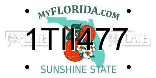 1TII477 Florida License Plate