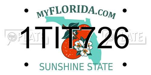 1TIT726 Florida License Plate