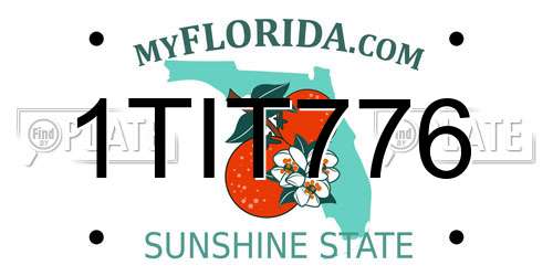 1TIT776 Florida License Plate