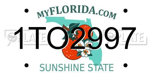 1TO2997 Florida License Plate