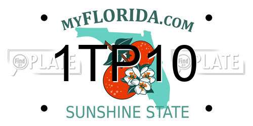 1TP10 Florida License Plate