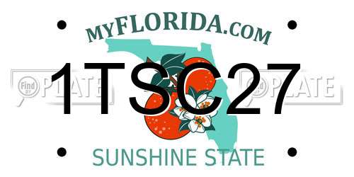 1TSC27 Florida License Plate
