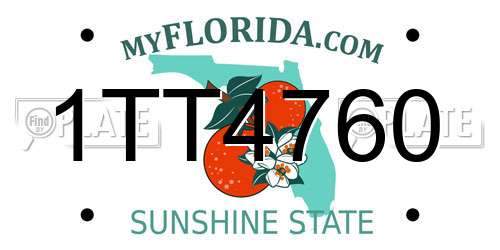 1TT4760 Florida License Plate