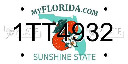 1TT4932 Florida License Plate