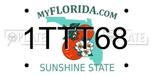 1TTT68 Florida License Plate
