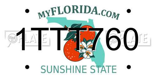 1TTT760 Florida License Plate