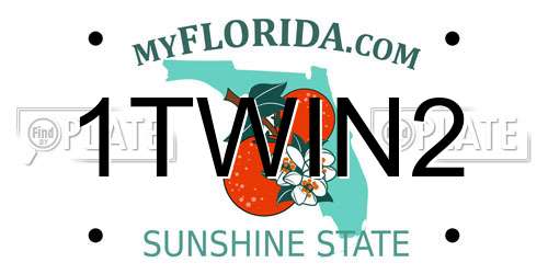 1TWIN2 Florida License Plate