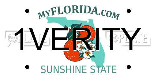 1VERITY Florida License Plate