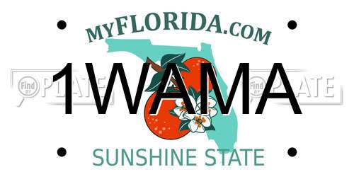 1WAMA Florida License Plate