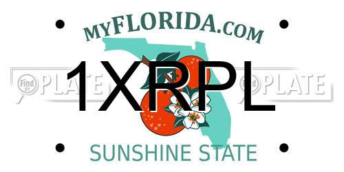 1XRPL Florida License Plate